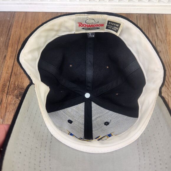 VTG MSU Montana State Bobcats Richardson Pro Model Wool Size 7.5 Hat Cap Black - Picture 9 of 11